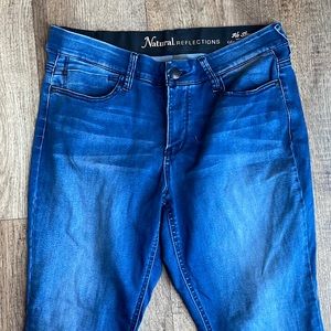Natural Reflections Size 12 Silk Denim Jeans, Ab Slimmer Band